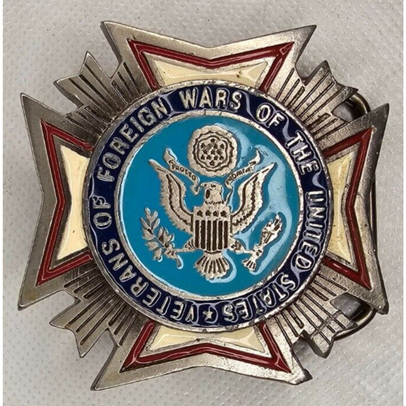 Vintage VFW Veterans Of Foreign Wars Belt Buckle - Picture 1 of 3